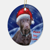 Labrador Retriever Christmas Keramisch Ornament (Links)