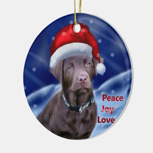 Labrador Retriever Christmas Keramisch Ornament (Links)