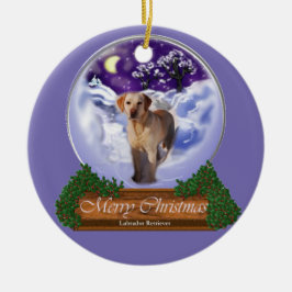 Labrador Retriever Christmas Keramisch Ornament