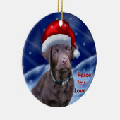 Labrador Retriever Christmas Keramisch Ornament (Rechts)