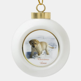 Labrador Retriever Christmas Keramische Bal Ornament
