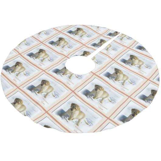 Labrador Retriever Christmas Kerstboom Rok (Gekanteld)