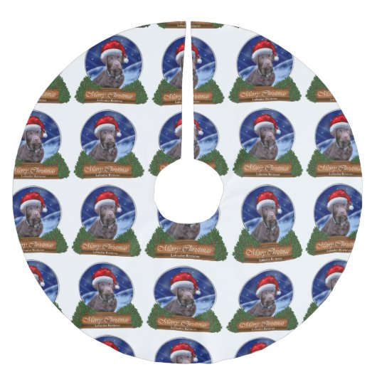 Labrador Retriever Christmas Kerstboom Rok (Voorkant)
