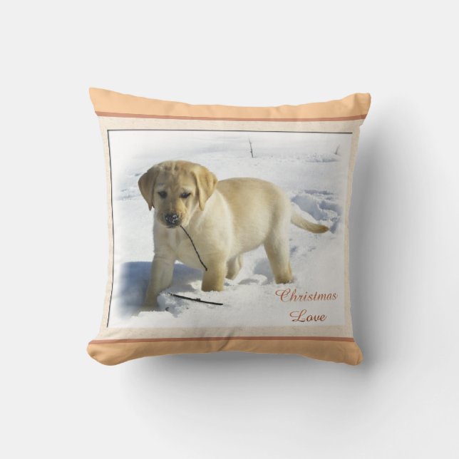 Labrador Retriever Christmas Kussen (Voorkant)