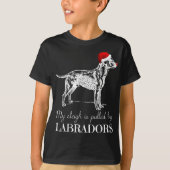 Labrador Retriever Christmas Lab Hond X-Mas T-shirt (Voorkant)
