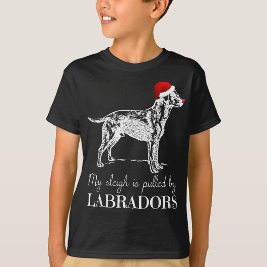 Labrador Retriever Christmas Lab Hond X-Mas T-shirt (Voorkant)