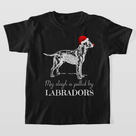 Labrador Retriever Christmas Lab Hond X-Mas T-shirt (Laagn)