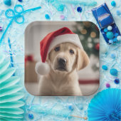 Labrador Retriever Christmas Papieren Bordje (Feest)