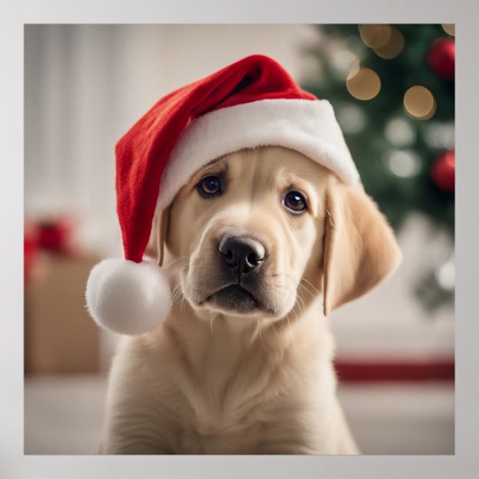 Labrador Retriever Christmas Poster (Voorkant)