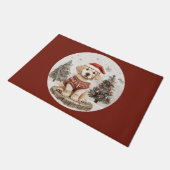 Labrador Retriever Christmas Puppy Deurmat (Schuin)