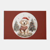 Labrador Retriever Christmas Puppy Deurmat (Voorkant)