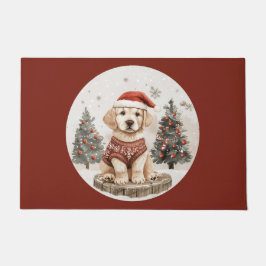 Labrador Retriever Christmas Puppy Deurmat