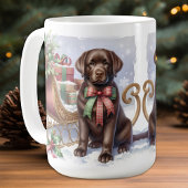  Labrador Retriever Christmas Puppy Dog Koffiemok