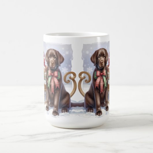 Labrador Retriever Christmas Puppy Dog Koffiemok (Center)