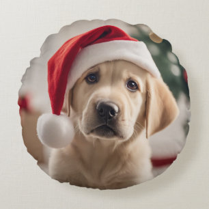 Labrador Retriever Christmas Rond Kussen