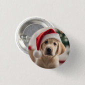 Labrador Retriever Christmas Ronde Button 3,2 Cm (Voorkant /achterkant)
