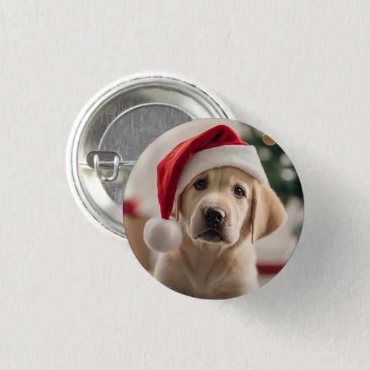 Labrador Retriever Christmas Ronde Button 3,2 Cm (Voorkant /achterkant)