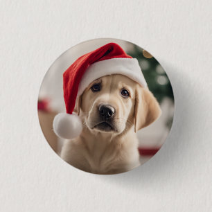 Labrador Retriever Christmas Ronde Button 3,2 Cm