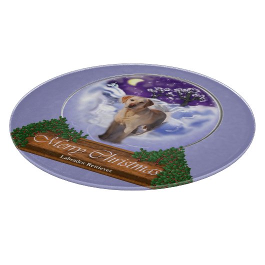 Labrador Retriever Christmas Snijplank (Hoek)