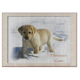 Labrador Retriever Christmas Snijplank