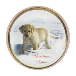 Labrador Retriever Christmas Snijplank
