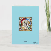 Labrador Retriever Christmas Stocking Kaart (Achterkant)