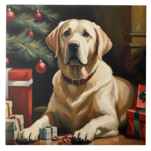 Labrador Retriever Christmas Tegeltje