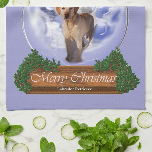 Labrador Retriever Christmas Theedoek (Gevouwen)