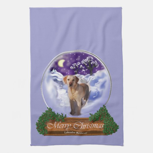 Labrador Retriever Christmas Theedoek (Verticaal)