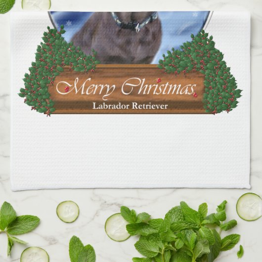Labrador Retriever Christmas Theedoek (Gevouwen)