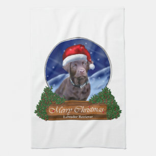 Labrador Retriever Christmas Theedoek