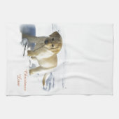 Labrador Retriever Christmas Theedoek (Horizontaal)