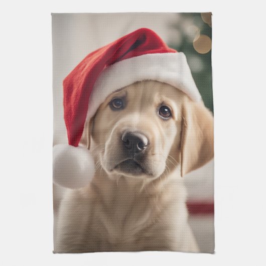 Labrador Retriever Christmas Theedoek (Verticaal)