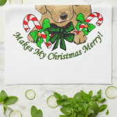 Labrador Retriever Christmas Theedoek (Gevouwen)