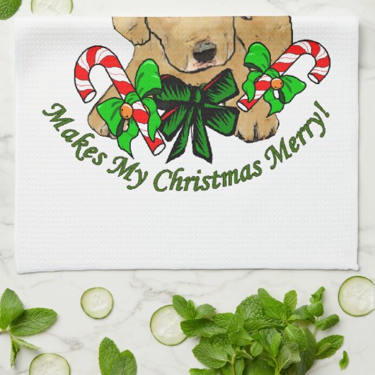 Labrador Retriever Christmas Theedoek (Gevouwen)