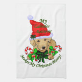 Labrador Retriever Christmas Theedoek (Verticaal)