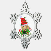 Labrador Retriever Christmas Tin Sneeuwvlok Ornament (Rechts)