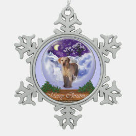 Labrador Retriever Christmas Tin Sneeuwvlok Ornament