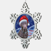 Labrador Retriever Christmas Tin Sneeuwvlok Ornament (Rechts)