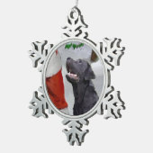 Labrador Retriever Christmas Tin Sneeuwvlok Ornament (Rechts)