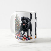 Labrador Retriever Christmas Tree Hondenliefhebber Koffiemok (Voorkant links)