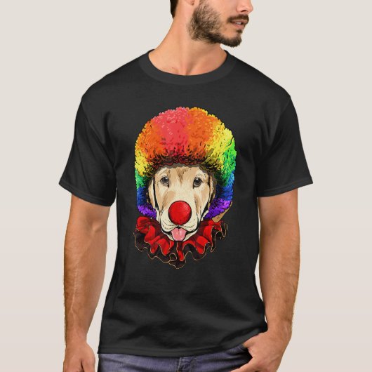 Labrador Retriever Clown Carnaval Circus Personeel T-shirt (Voorkant)