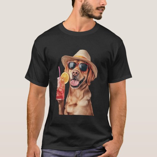 Labrador Retriever Cocktail T-shirt (Voorkant)