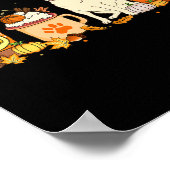 Labrador Retriever Coffee Pumpkin Spice Herfst Dan Poster (Hoek)