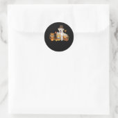 Labrador Retriever Coffee Pumpkin Spice Herfst Dan Ronde Sticker (Tas)