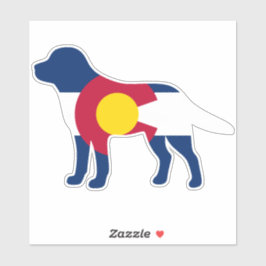Labrador Retriever Colorado Vlag Sticker