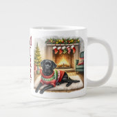 Labrador Retriever Cosy Christmas Puppy Dog Grote Koffiekop (Rechts)