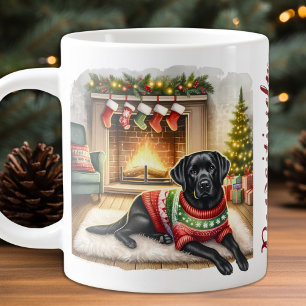 Labrador Retriever Cosy Christmas Puppy Dog Grote Koffiekop