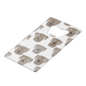 Labrador Retriever Creditkaart Flessenopener (Achterkant Gekanteld)