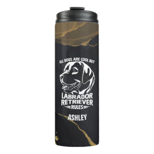 Labrador Retriever Cute Gift voor Dog Dad Dog mama Thermosbeker